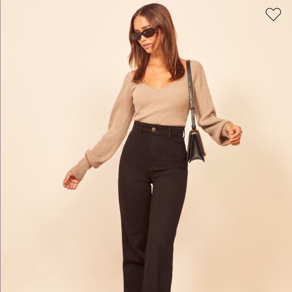 Reformation Marine Jean Black